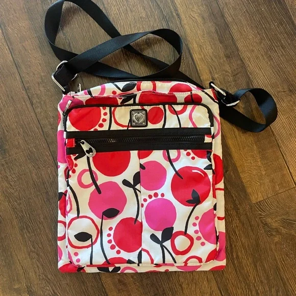 Brighton Red Cherry Crossbody Bag / Purse, Matching Brighton Wallet Available - Picture 2 of 13